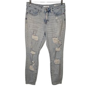 Judy Blue Faded Blue Ripped Skinny Jeans Distressed 14w